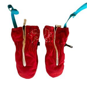 Toddler snow mittens with zip